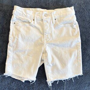 Levi's 311 Shaping Skinny Denim Shorts │ Ladies Size 26 White Denim